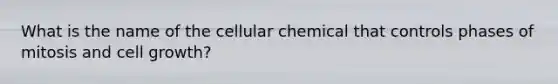 What is the name of the cellular chemical that controls phases of mitosis and cell growth?