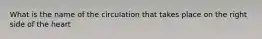 What is the name of the circulation that takes place on the right side of the heart