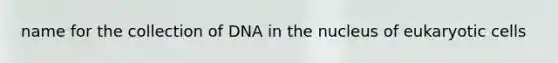 name for the collection of DNA in the nucleus of eukaryotic cells