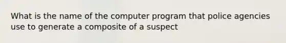 What is the name of the computer program that police agencies use to generate a composite of a suspect