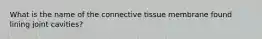 What is the name of the connective tissue membrane found lining joint cavities?