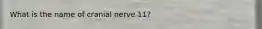 What is the name of cranial nerve 11?