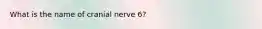 What is the name of cranial nerve 6?