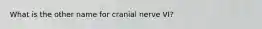 What is the other name for cranial nerve VI?