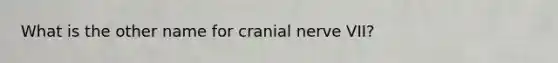 What is the other name for cranial nerve VII?