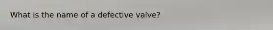 What is the name of a defective valve?