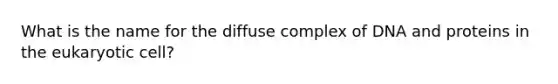 What is the name for the diffuse complex of DNA and proteins in the eukaryotic cell?