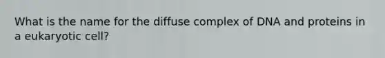 What is the name for the diffuse complex of DNA and proteins in a eukaryotic cell?