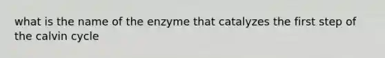 what is the name of the enzyme that catalyzes the first step of the calvin cycle