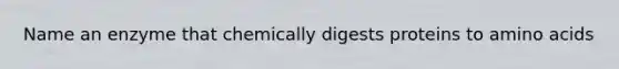 Name an enzyme that chemically digests proteins to amino acids