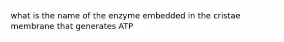 what is the name of the enzyme embedded in the cristae membrane that generates ATP