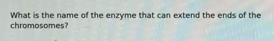 What is the name of the enzyme that can extend the ends of the chromosomes?