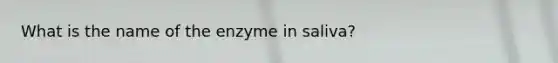 What is the name of the enzyme in saliva?