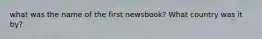 what was the name of the first newsbook? What country was it by?