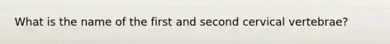 What is the name of the first and second cervical vertebrae?
