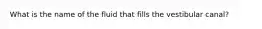 What is the name of the fluid that fills the vestibular canal?