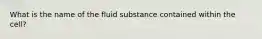 What is the name of the fluid substance contained within the cell?