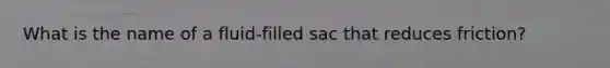 What is the name of a fluid-filled sac that reduces friction?