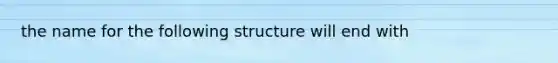 the name for the following structure will end with