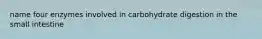 name four enzymes involved in carbohydrate digestion in the small intestine