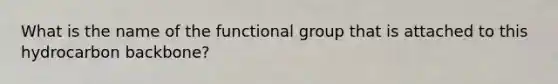 What is the name of the functional group that is attached to this hydrocarbon backbone?