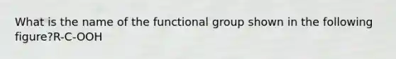 What is the name of the functional group shown in the following figure?R-C-OOH