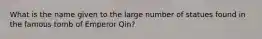 What is the name given to the large number of statues found in the famous tomb of Emperor Qin?