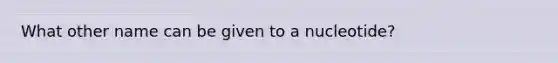 What other name can be given to a nucleotide?