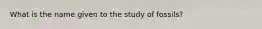 What is the name given to the study of fossils?