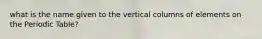 what is the name given to the vertical columns of elements on the Periodic Table?