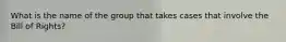 What is the name of the group that takes cases that involve the Bill of Rights?