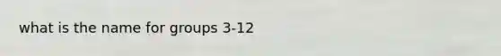 what is the name for groups 3-12