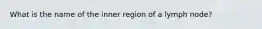 What is the name of the inner region of a lymph node?