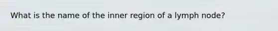 What is the name of the inner region of a lymph node?