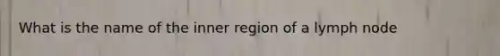 What is the name of the inner region of a lymph node