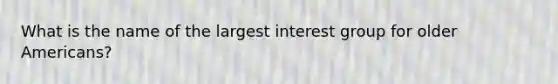 What is the name of the largest interest group for older Americans?