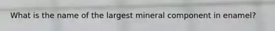 What is the name of the largest mineral component in enamel?