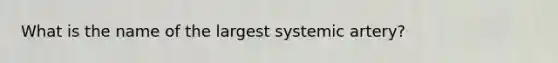 What is the name of the largest systemic artery?