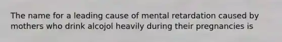 The name for a leading cause of mental retardation caused by mothers who drink alcojol heavily during their pregnancies is