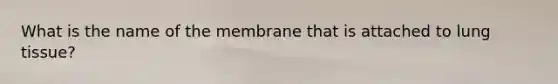 What is the name of the membrane that is attached to lung tissue?