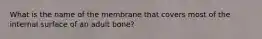 What is the name of the membrane that covers most of the internal surface of an adult bone?