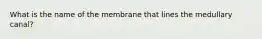 What is the name of the membrane that lines the medullary canal?