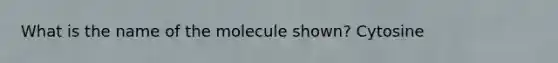 What is the name of the molecule shown? Cytosine