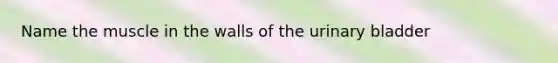 Name the muscle in the walls of the <a href='https://www.questionai.com/knowledge/kb9SdfFdD9-urinary-bladder' class='anchor-knowledge'>urinary bladder</a>