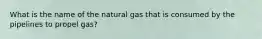 What is the name of the natural gas that is consumed by the pipelines to propel gas?