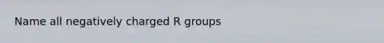 Name all negatively charged R groups