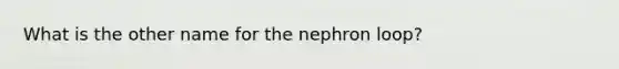 What is the other name for the nephron loop?