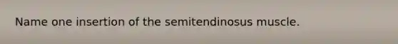 Name one insertion of the semitendinosus muscle.