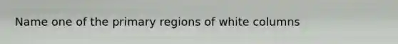 Name one of the primary regions of white columns