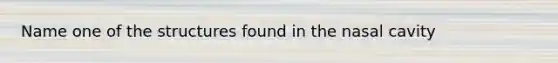 Name one of the structures found in the nasal cavity